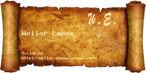 Weiler Emese névjegykártya